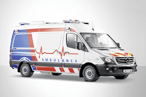 Ambulance in Sevayan Hospital Munger Bihar